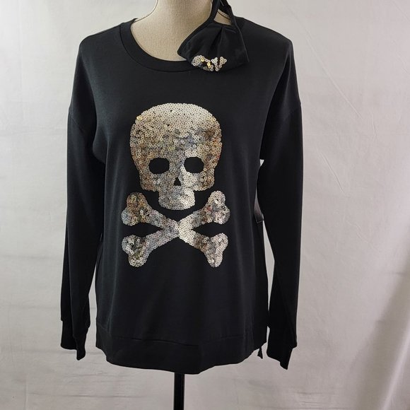 Halloween 2PC Skull & Bones Sweater & Mask - XL - Picture 7 of 11